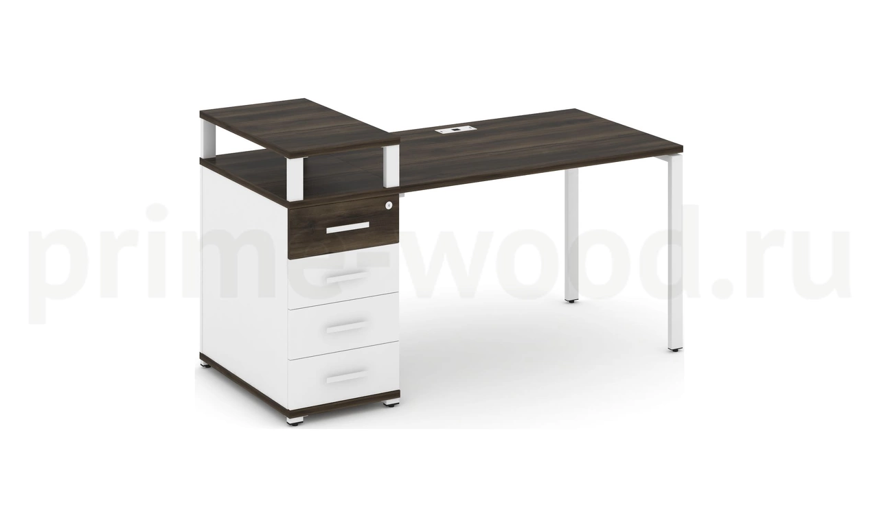 Стол рабочий с одной опорной тумбой CN.SP-410 B/W - фото 5
