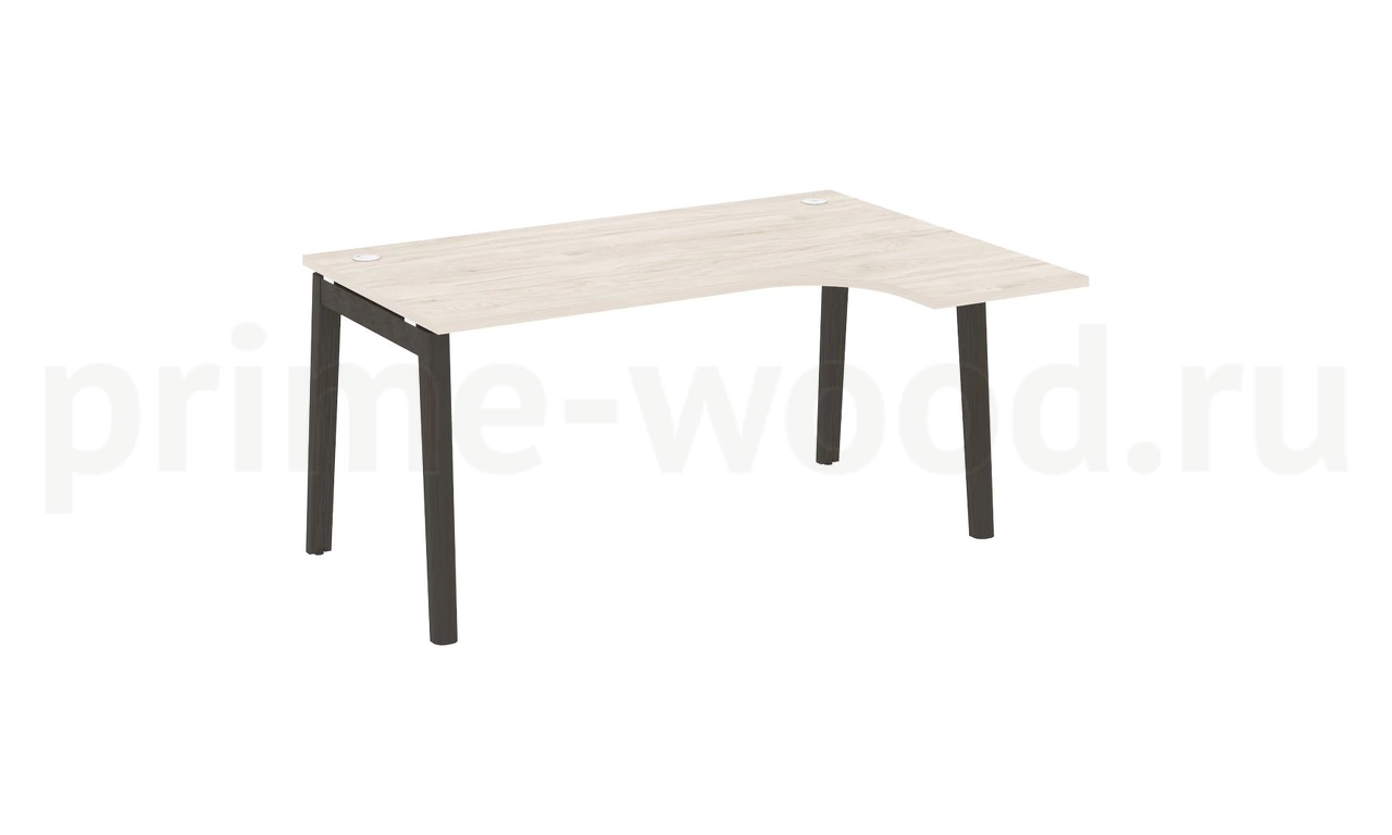 Стол эргономичный правый, опоры - массив дерева ONIX WOOD 158x118x75 - фото 4